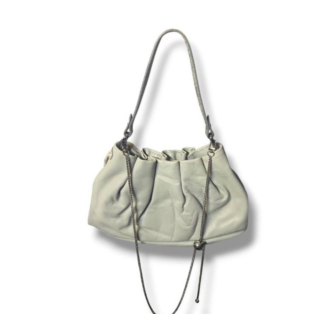 Furla Leather Hobo Sag Bag With Croc Embellished Strap - Picture 4 of 4